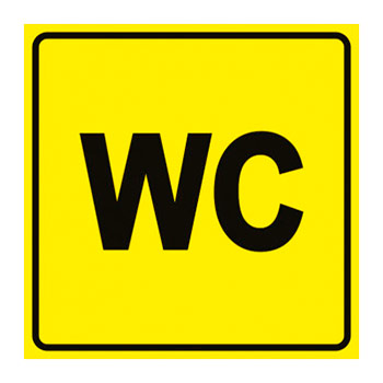 Визуальная пиктограмма «Туалет, WC», ДС57 (пластик 2 мм, 200х200 мм)